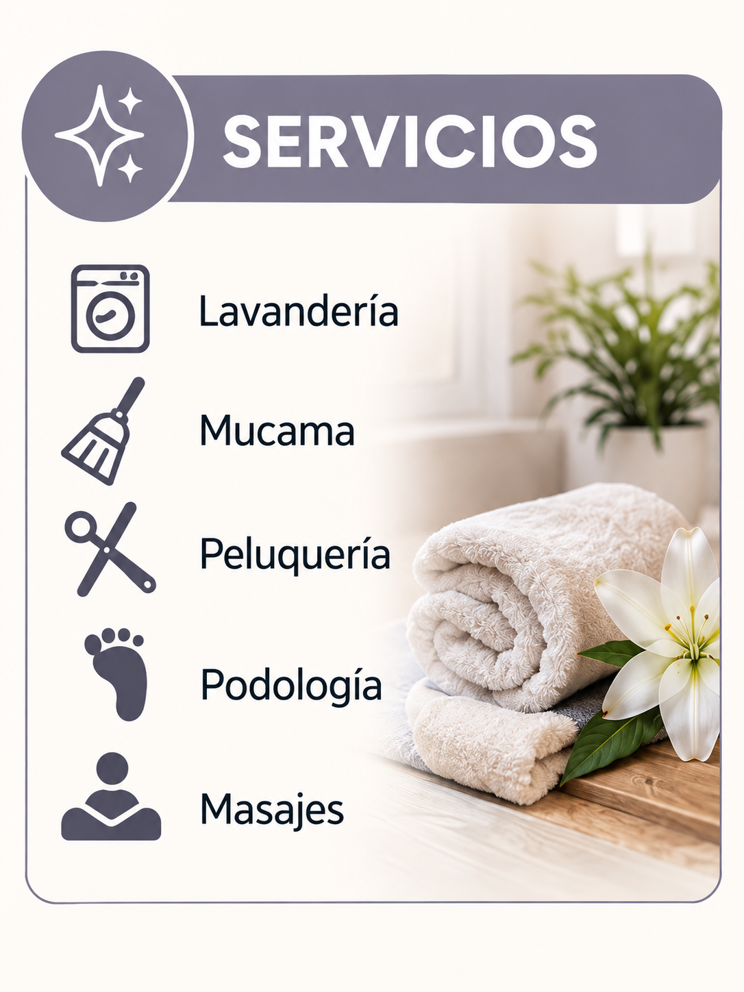 servicios de spa y cuidado